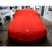 Ochranná plachta na auto Poka Premium Equipment Premium quality car cover red with welt - Hatchback / Sedan