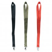 Carbon Collective Woven Lanyard Black