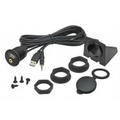 USB / JACK 4pólová zásuvka s káblom