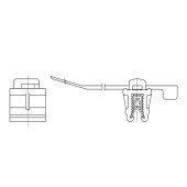 Príchytka sťahovacej pásky na hranu 437431