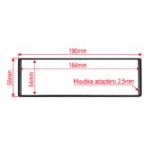 Dištančná podložka pod autorádio 1DIN