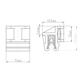 Príchytka sťahovacej pásky na hranu 437434