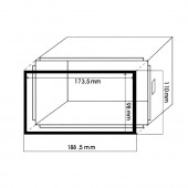 Kovový rámik autorádia 2DIN + vidličky