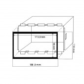 Kovový rámik autorádia 2DIN + vidličky