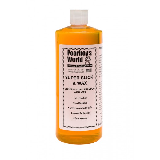 Autošampón s voskom Poorboy's Super Slick & Wax (946 ml)