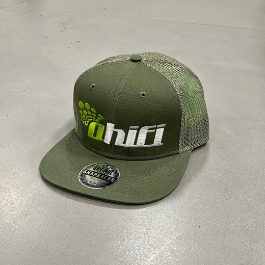 Snapback s veľkým logom Ahifi (olivová)