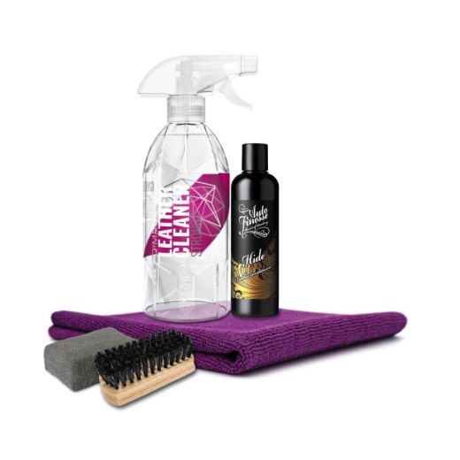 Sada na čistenie veľmi znečistenej kože v automobile