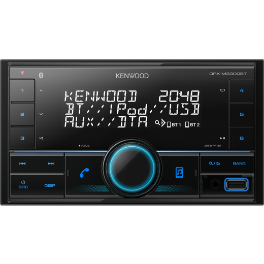 2DIN autorádio bez mechaniky Kenwood DPX-M3300BT