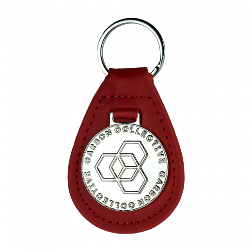 Kožená kľúčenka Carbon Collective Key Fob Red