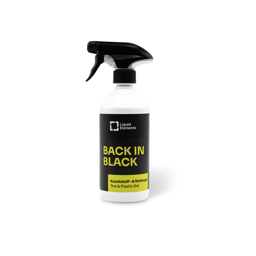 Lesklý gél na pneumatiky Liquid Elements Tire & plastic gél "BACK IN BLACK" (500 ml)
