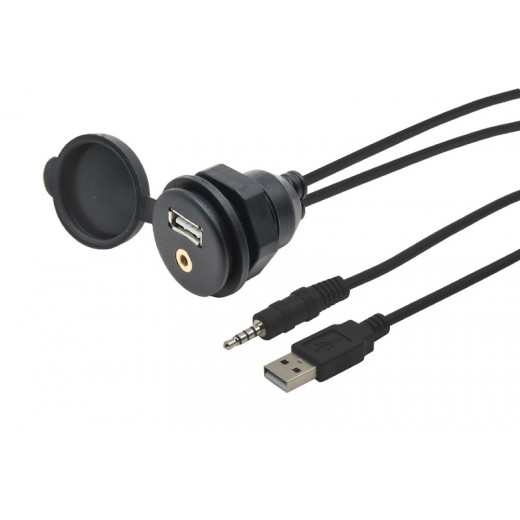 USB / JACK 4pólová zásuvka s káblom