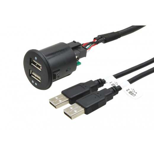 2x USB zásuvka s káblom