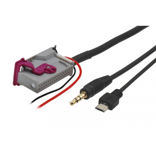 AUX a micro USB adaptér pre Audi