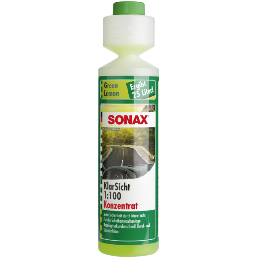 Sonax letné kvapalina do ostrekovačov koncentrát 1: 100 - Green Lemon - 250 ml