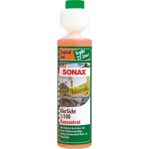 Sonax letné kvapalina do ostrekovačov koncentrát 1: 100 - Tropical Sun - 250 ml