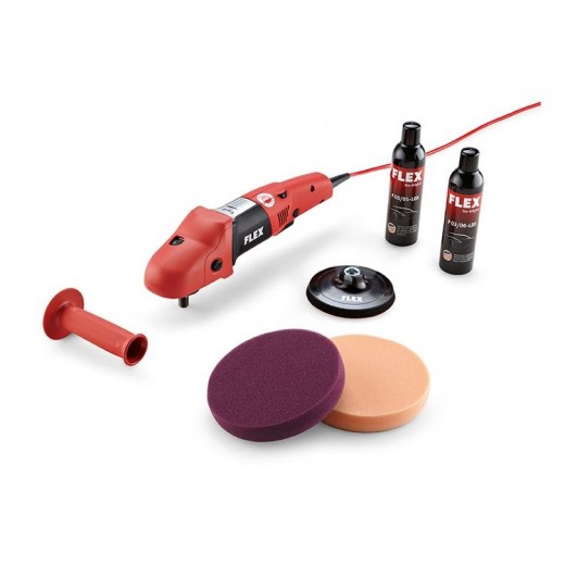 Ergonomická leštička s reguláciou v sade FLEX PE 14-3 125 P-Set