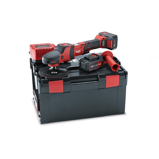 Aku-rotačná leštička v sade FLEX PE 150 18.0-EC/5.0 Set