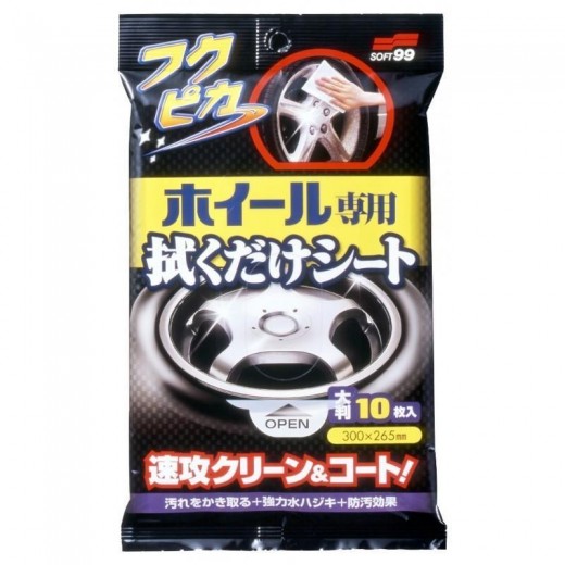 Čistiace vreckovky na kolesá Soft99 Wheel Cleaning Wipe (8 kusů)
