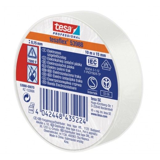 Izolačná páska Tesa 53988 PVC 15/10 biela