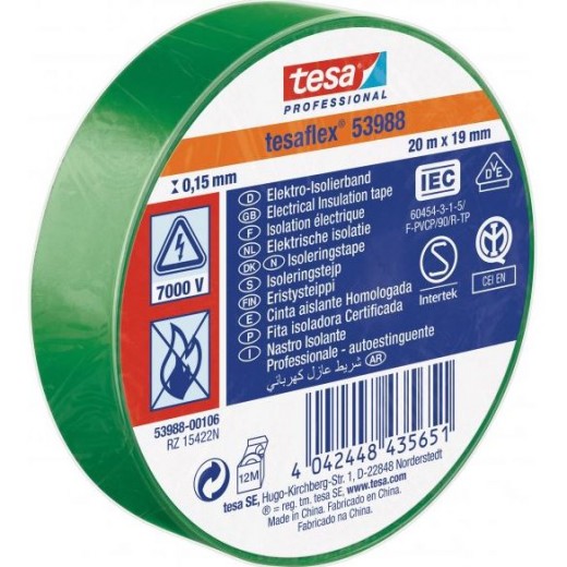 Izolačná páska Tesa 53988 PVC 19/20 zelená
