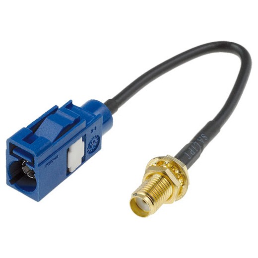 Anténny adaptér FAKRA - SMA-B 4carmedia AD.GPS.50.BL