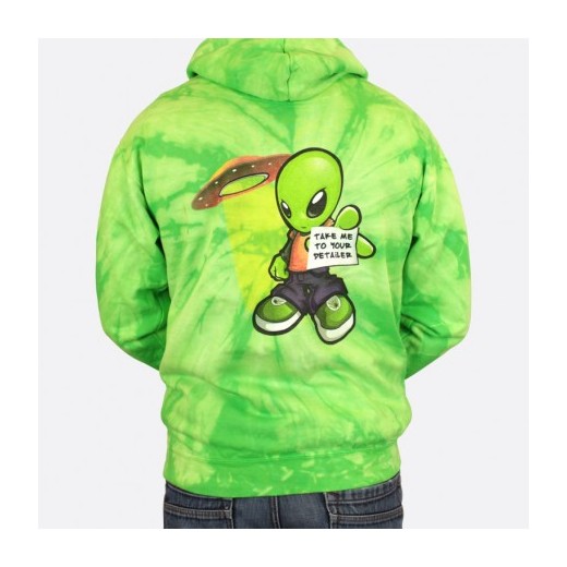 Mikina Dodo Juice Alien' Hoodie Tie-Dye Green Large