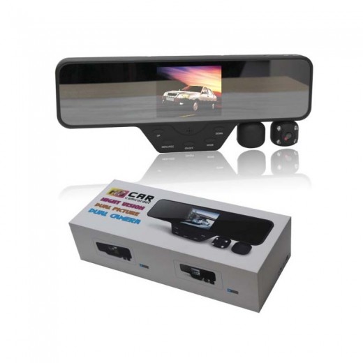 DVR kamera v zrkadle s monitorom 3,5