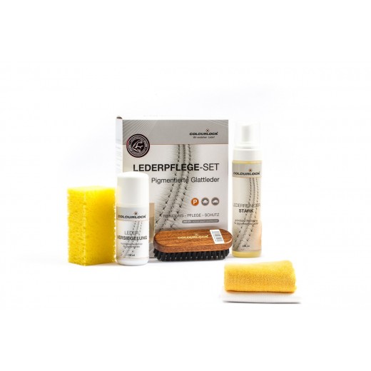 Čistiaca sada na koži Colourlock Glattleder Pflegeset Stark