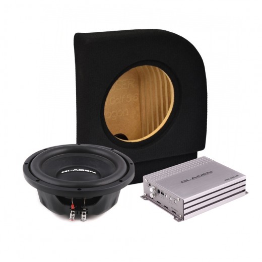 Set subwoofera v OEM ozvučnici a zosilňovača do Volkswagen Golf V, VI Variant č.2