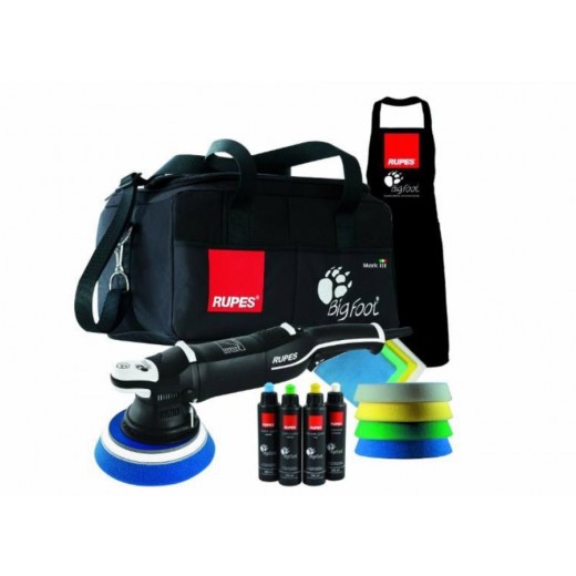 RUPES BigFoot LHR 21 MarkIII Deluxe Kit - najmodernejšia strojová orbitálna leštička s výkmitom 21 mm, kompletná sada s taškou a príslušenstvom