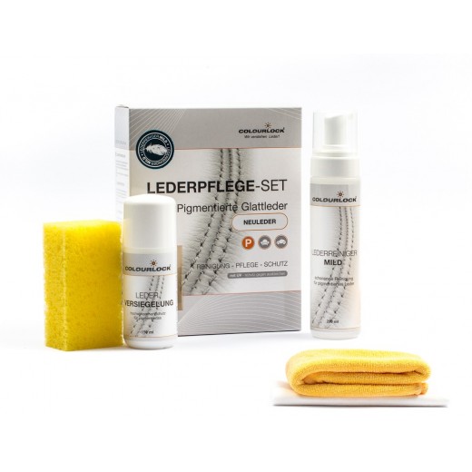 Čistiaca a ošetrujúci sada na koži Colourlock Neuleder Pflegeset