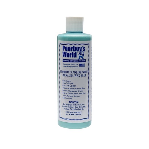 Neabrazívna leštiaca pasta pre tmavé laky Poorboy Polish with Carnauba Blue (473 ml)