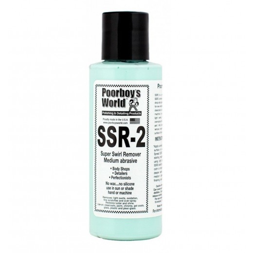 Stredne silná leštiaca pasta Poorboy's SSR 2 Medium Abrasive Swirl Remover (118 ml)