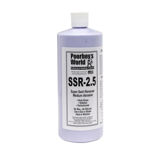 Stredne silná leštiaca pasta Poorboy's SSR 2.5 Medium Super Swirl Remover (946 ml)