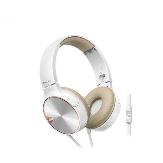 Náhlavné slúchadlá Pioneer SE-MJ722T-T biela-hnedá