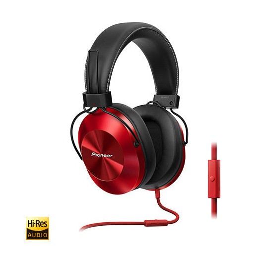 Náhlavné slúchadlá Pioneer SE-MS5T-R červená