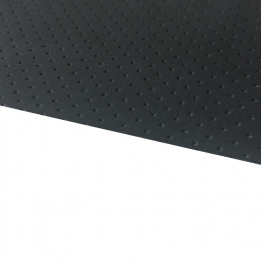 Čierna perforovaná umelá koža SGM Leather Black Perforated