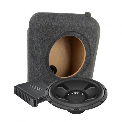 Set subwoofera v OEM ozvučnici a zosilňovače do Škoda Octavia II č.1