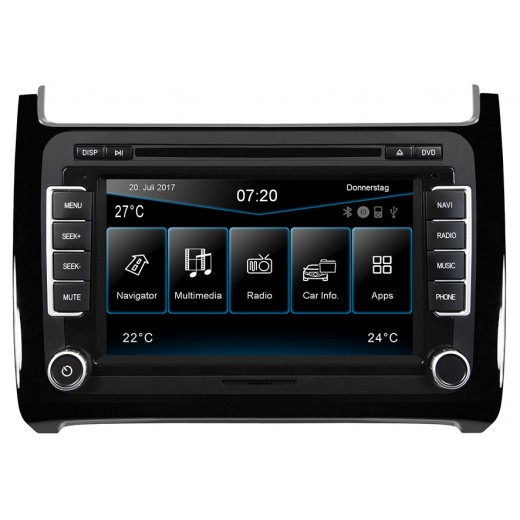 Autorádio ESX Naviceiver VN720-VO-P6C-BLACK pre VW Polo 6C