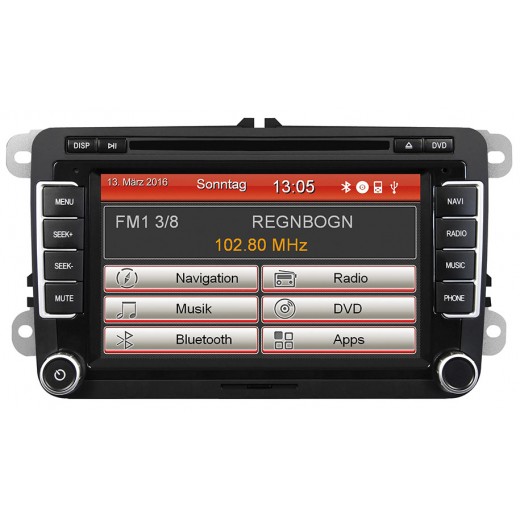 Autorádio ESX Naviceiver VNS720-VW-U1 pre Golf, Polo, Passat, Tiguan, Touran, Octavia, Superb, Yeti, Fabia