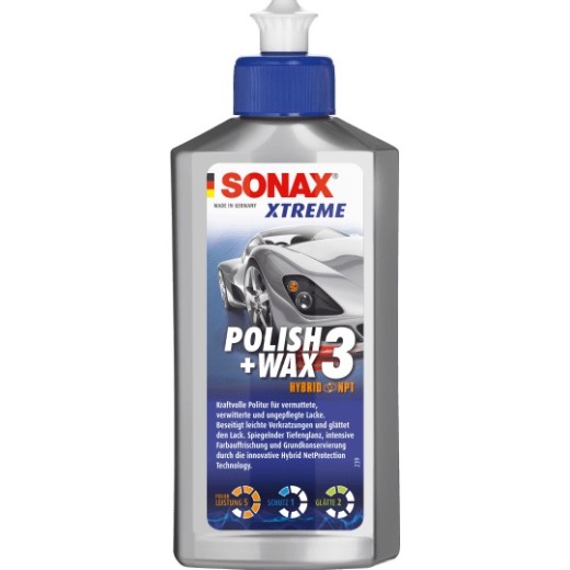 Leštidlo pre matné laky Sonax Xtreme Polish & Wax 3 Hybrid NPT - 250 ml