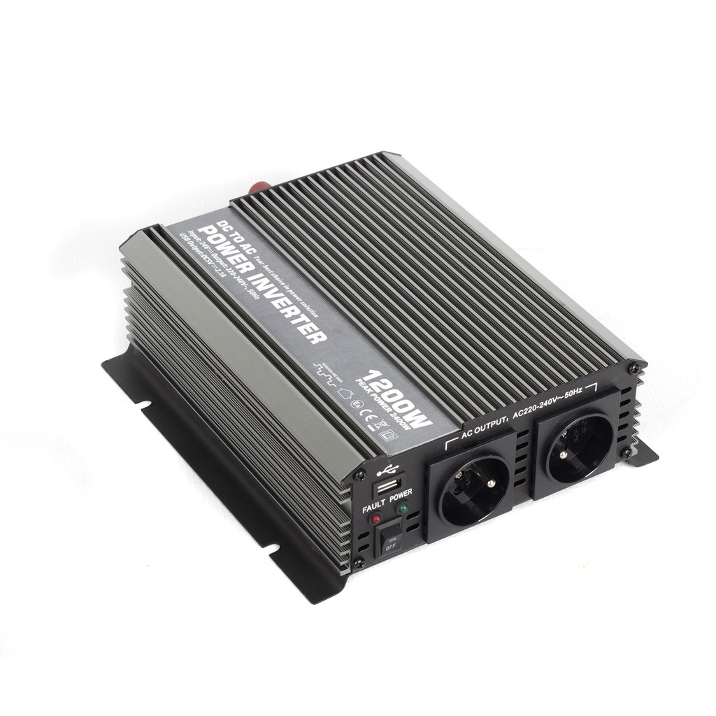 E-shop Menič napätia z 12V na 230V + USB, 1200W - CAR1200