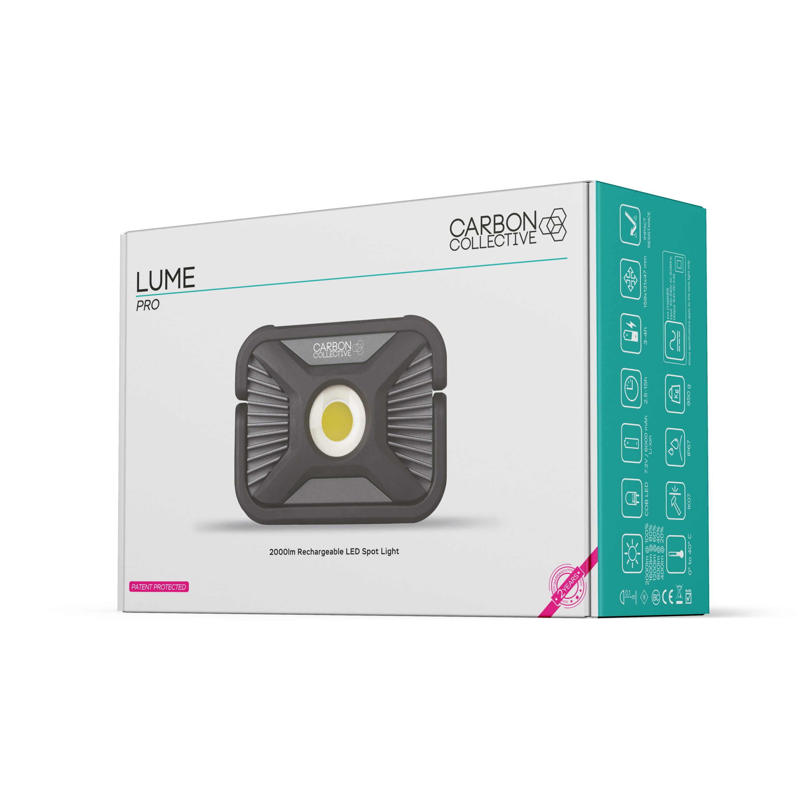 E-shop Světlo Carbon Collective Rechargeable Heavy Duty Spot Light – LUME Pro