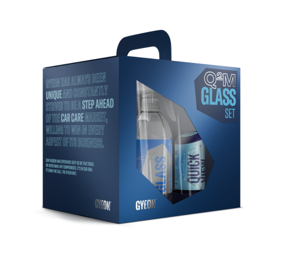Sada autokozmetiky Gyeon Q2M Glass Set - Bundle Box + Q2M WetCoat (80 ml).