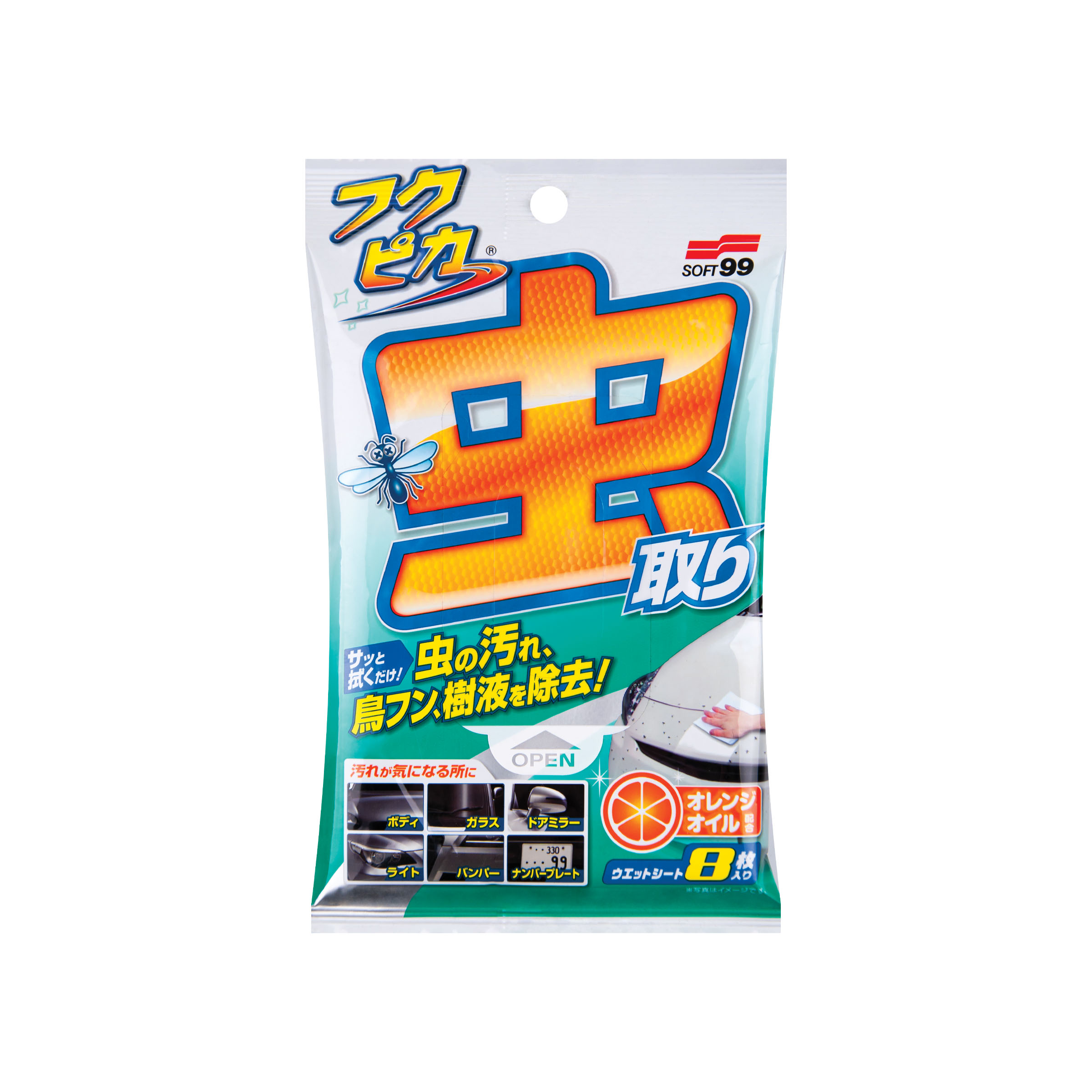 E-shop Utierky na vtáčí trus a zvyšky hmyzu Soft99 Fukupika Bugs & Droppings Wipes