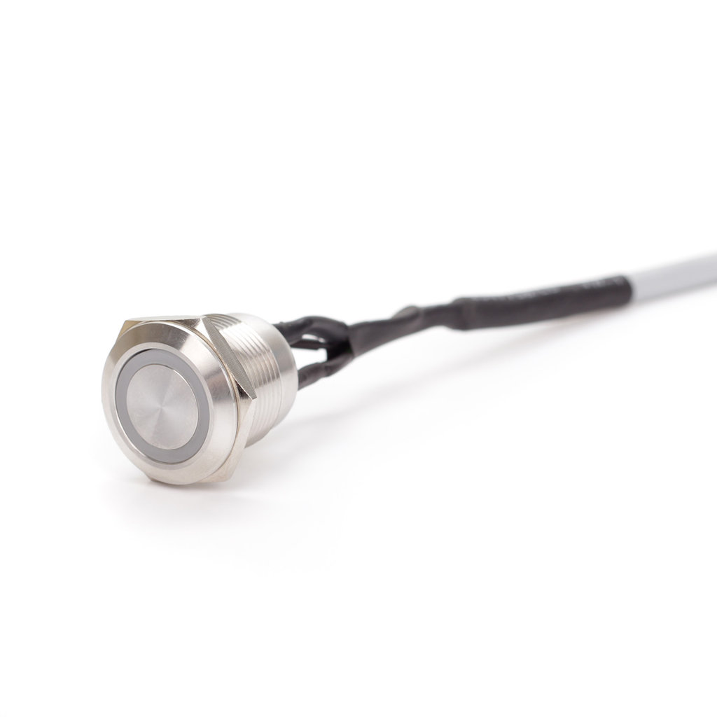 E-shop Spínač impulzný s LED podsvietením, zelený, 19mm SW IMP