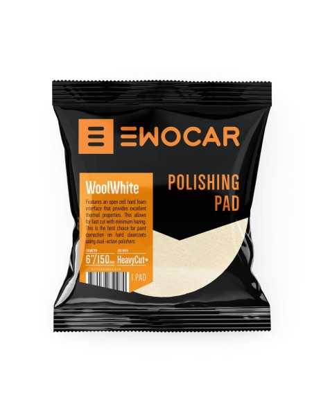 E-shop Leštiaci kotúč Ewocar WoolWhite Aggressive Wool Pad 140/125 mm