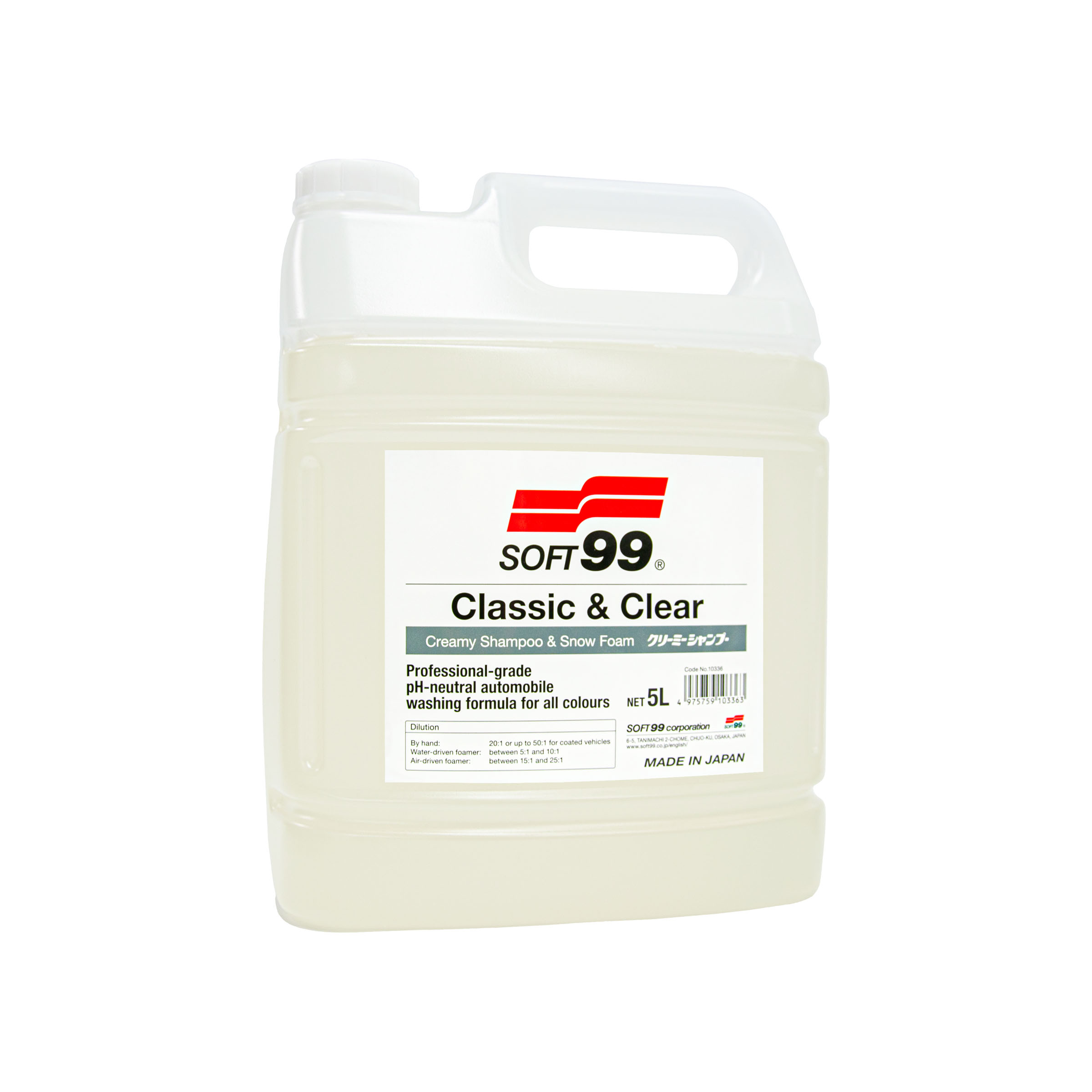 E-shop Autošampón Soft99 Classic Clear Shampoo (5 l)
