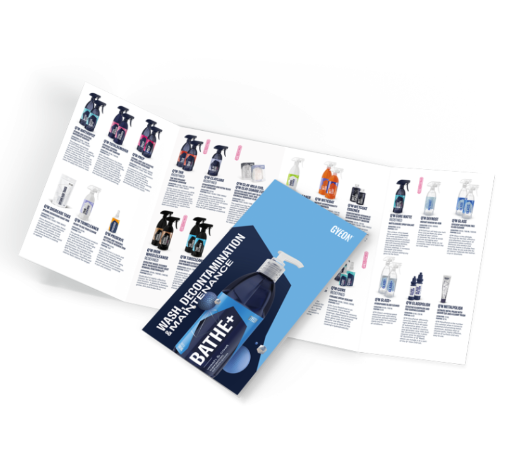 E-shop Informačný leták Gyeon Wash, Decontamination &amp; Maintenance leaflet
