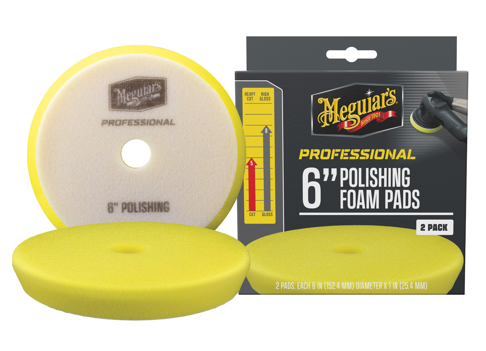 E-shop Penové leštiace kotúče Meguiar's Professional Polishing Foam Pad 6" (2 Pack)